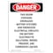Signmission OSHA Sign, 14" Height Rigid Plastic, This Room Contains Energized Battery, Portrait OS-DS-P-1014-V-2301 - alternate 1